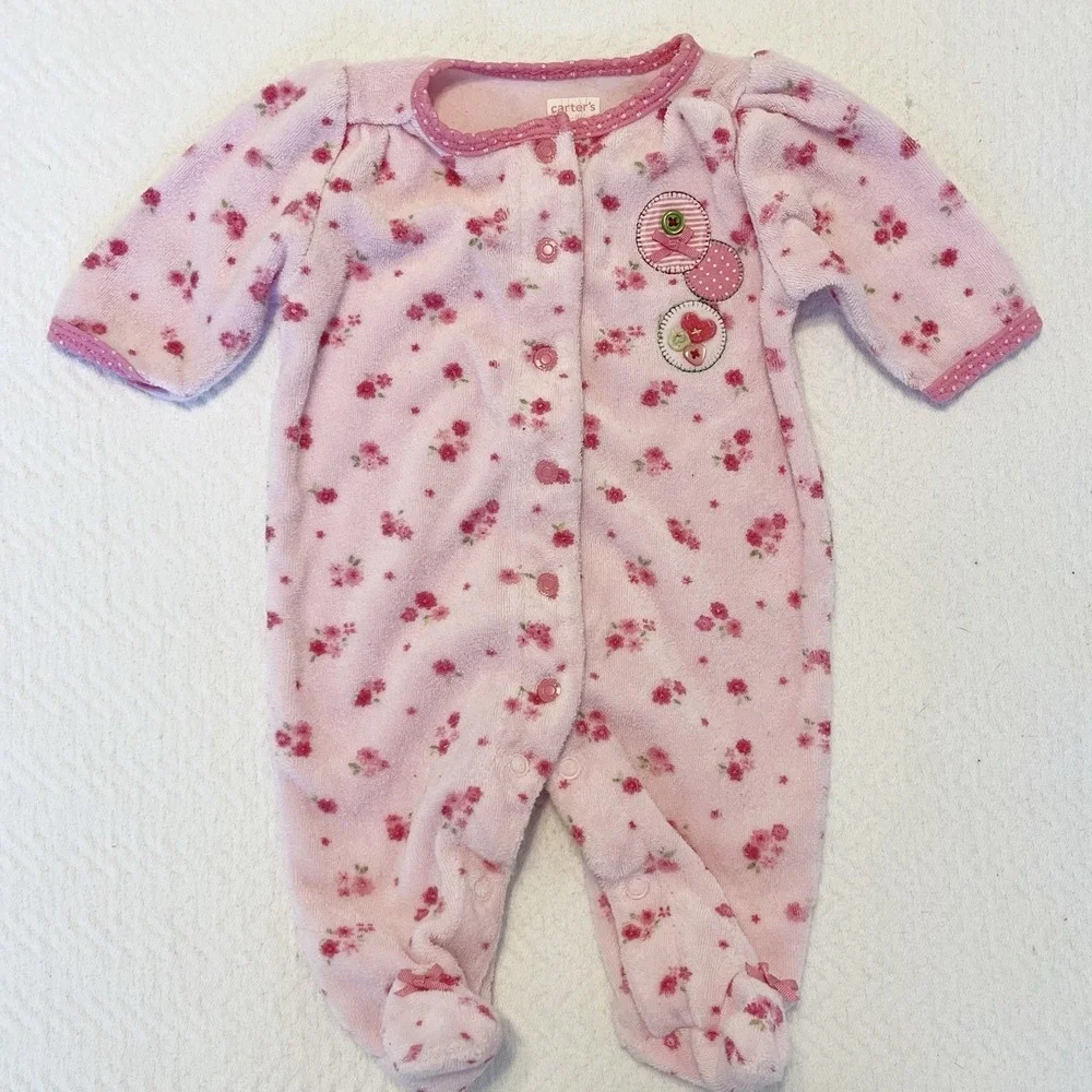 Baby Girl Clothes Vintage Carter's Newborn Pink Floral